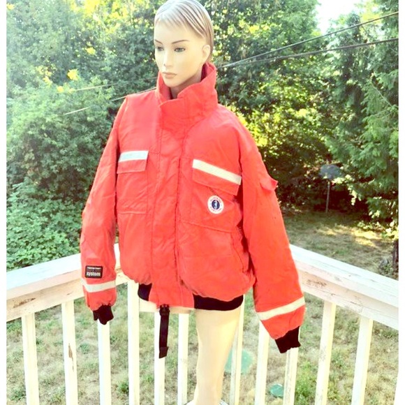 Mustang Survival Vintage nautical Jacket XL in red